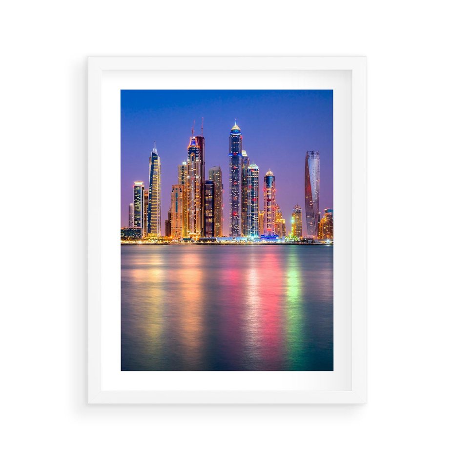 Plakat w ramie 40x50 - Nowy Jork: pulsujące miasto - Nowy Jork, miasto - rama biała