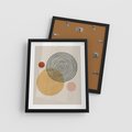 Plakat w ramie 40x50 - Boho Światło - abstrakcyjna sztuka, boho kształty - rama czarna