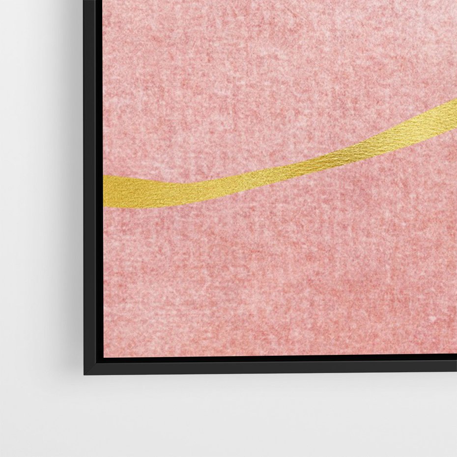 Obraz w ramie 70x100 - Ekspresja w ruchu pędzla - abstrakcja, połączenie kształtów - rama czarna