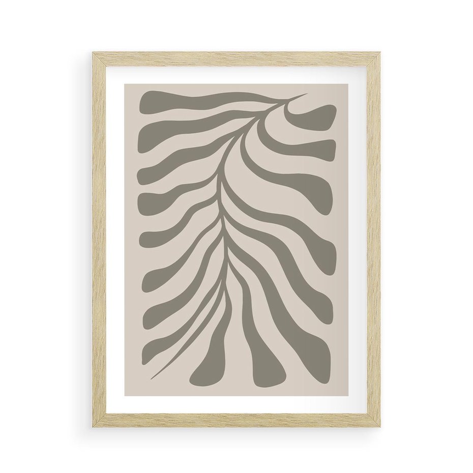 Plakat w ramie 50x70 - Zaklęte Kształty - nowoczesna sztuka, plakat modern - rama drewno