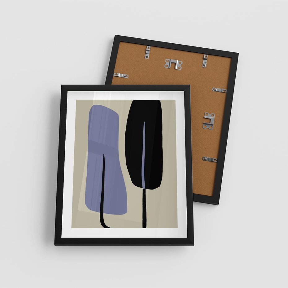 Plakat w ramie 40x50 - Harmonia Nowych Anomalii - minimalizm, boho plakat - rama czarna