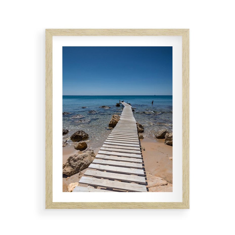 Plakat w ramie 40x50 - Oaza spokoju - plaża, morze - rama drewno