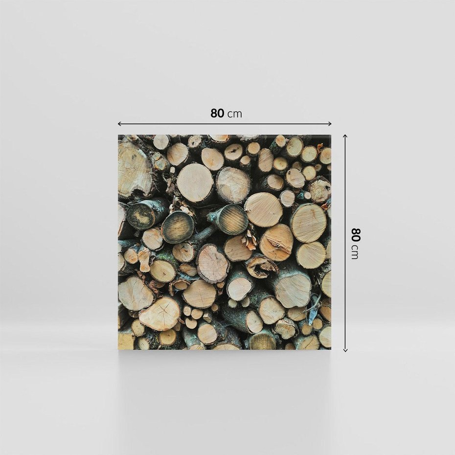 Obraz na płótnie 80x80 - Bliskość Natury - drewno, las