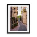 Plakat w ramie 50x70 - Miłość na Romantycznej Uliczce - romantyczna, uliczka - rama czarna