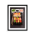 Plakat w ramie 30x40 - Kulinarne podróże do Japonii - sushi, japonia - rama czarna