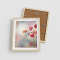 Plakat w ramie 40x50 - Urok natury - kwiaty, akwarela - rama drewno
