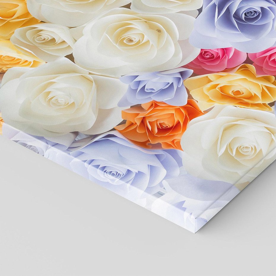 Obraz na płótnie 120x60 - Elegancja w kwiatach - kwiaty, róże