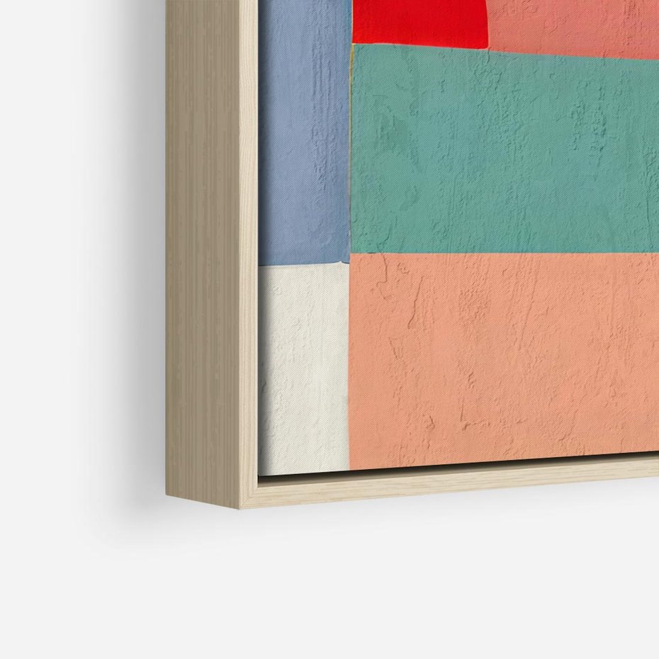 Obraz w ramie 80x80 - Bezgraniczne Nastroje Harmonii - abstrakcyjne geometryczne kształty, olejny obraz - rama drewno