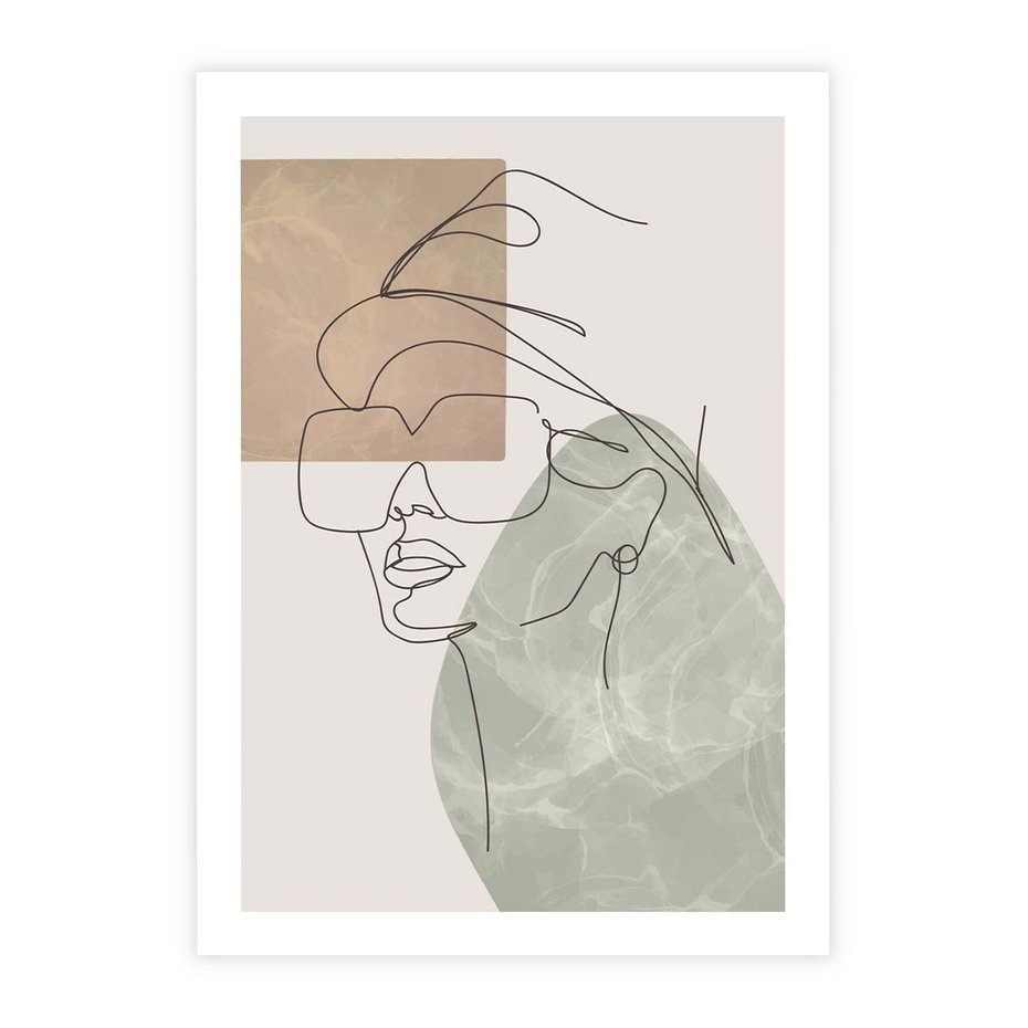 Plakat bez ramy 40x50 - Geometria i Szkic - nowoczesny obraz, grafika