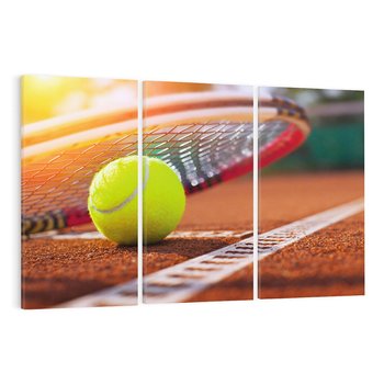 Obraz na płótnie 120x80 - Moc Tenisowej Pasji: Rakieta w Akcji - tenis, rakieta
