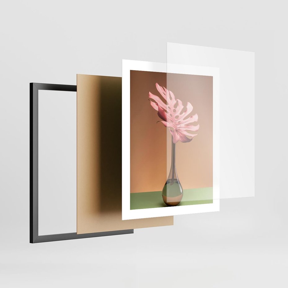 Plakat w ramie 40x50 - Wyjątkowy monstera - monstera, liść - rama czarna