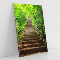 Obraz na płótnie 50x70 - Lasowa ścieżka pełna tajemnic - ścieżka, schody