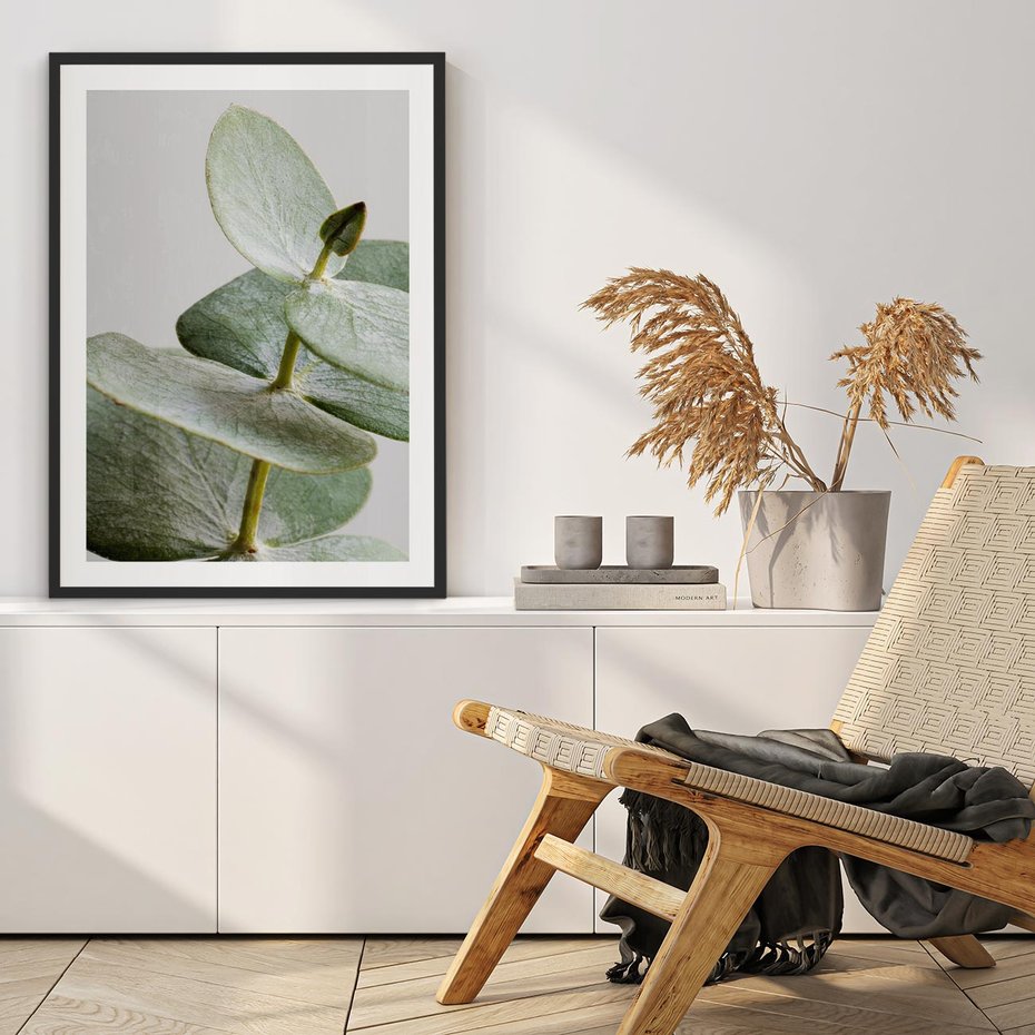 Plakat bez ramy 50x70 - Eukaliptusowa zieleń - eukaliptus, zielone