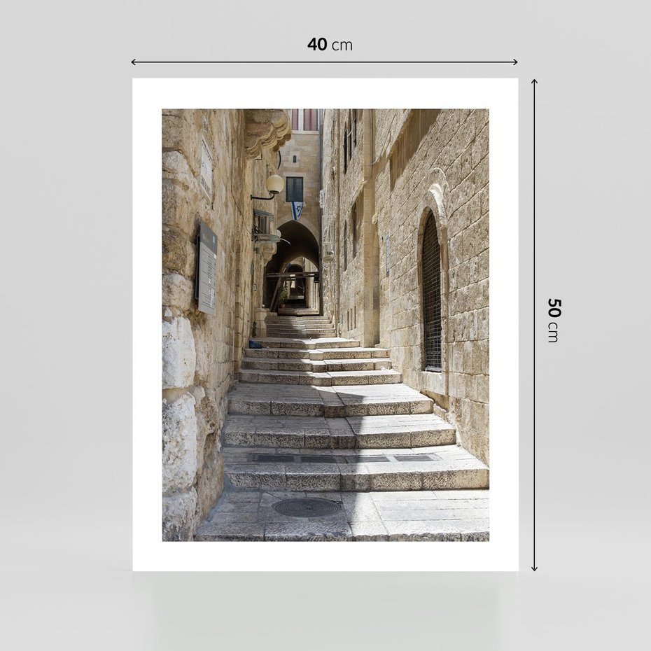 Plakat bez ramy 40x50 - Urok uliczki: perspektywa miasta - uliczka, perspektywa