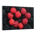 Obraz na płótnie 120x80 - Maliny Soczysta Eksplozja - maliny, owoce