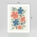 Plakat bez ramy 40x50 - Kolorowe liście tęsknot - minimalistyczny plakat, grafika