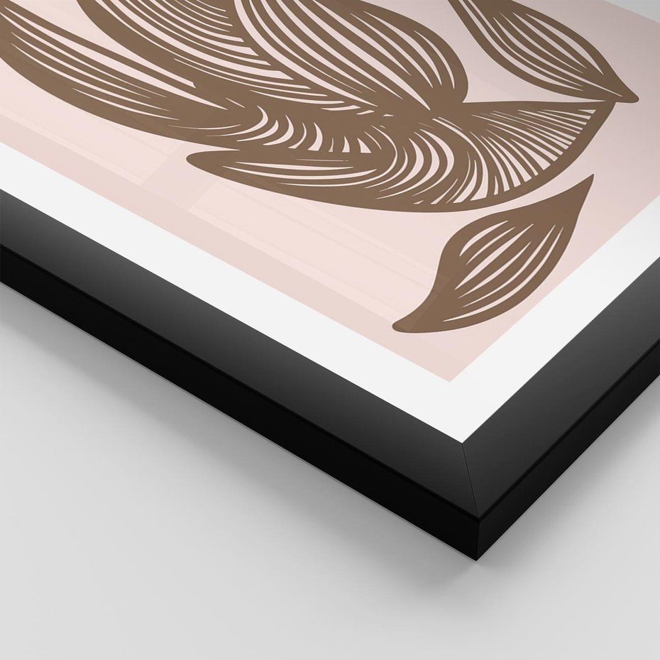 Plakat w ramie 50x70 - Nowoczesne Harmonie - skandynawski styl, plakat - rama czarna