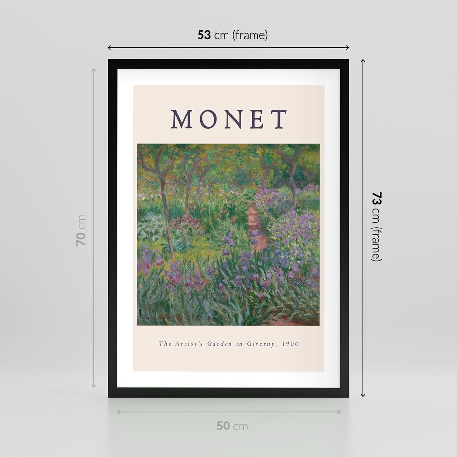 Plakat w ramie 50x70 - Reprodukcja Moneta - Monet, reprodukcja - rama czarna