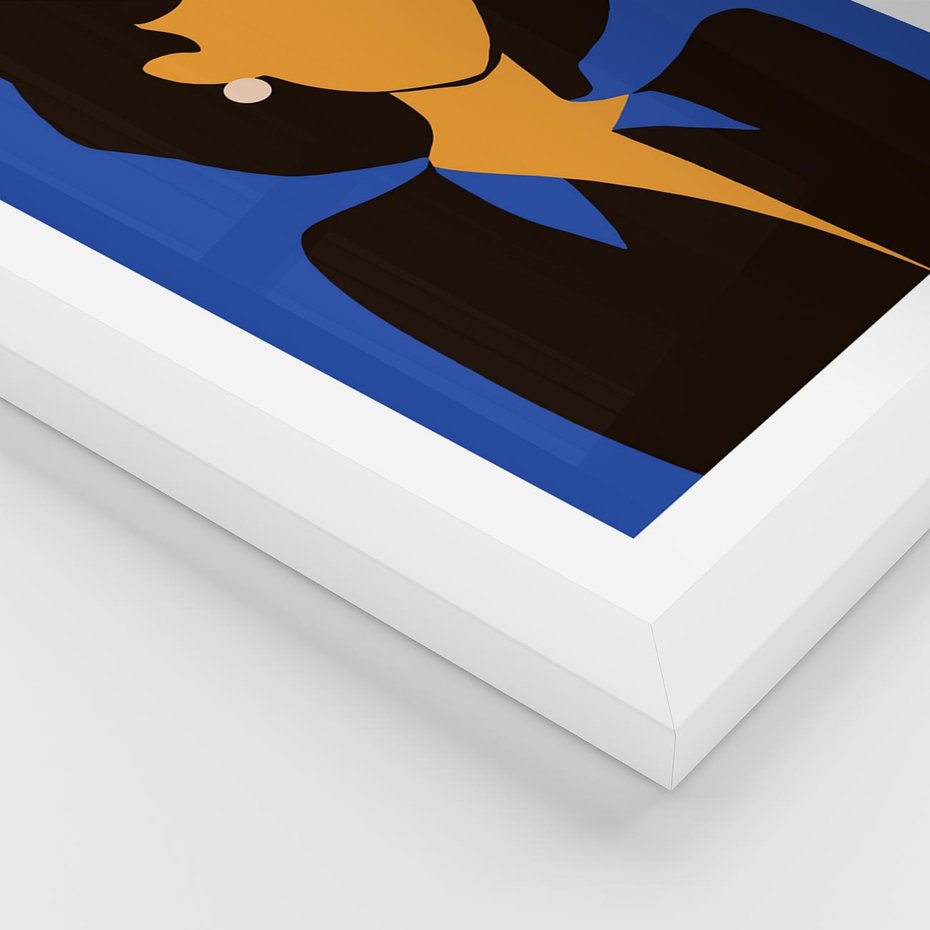 Plakat w ramie 40x50 - Modernistyczne Wibracje - sztuka nowoczesna, plakat - rama biała