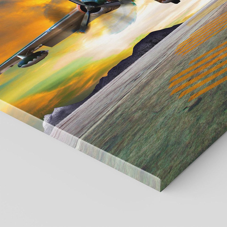 Obraz na płótnie 70x50 - Moc wojskowego transportu: Samolot na misji - samolot, wojsko