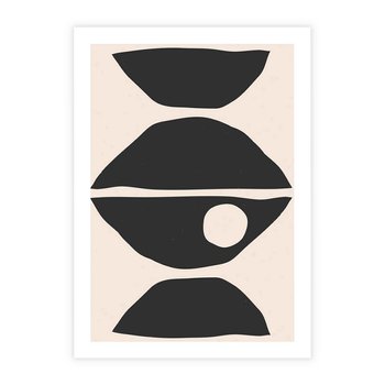 Plakat bez ramy 21x30 - Nowoczesna Sztuka na Beżowym Tle - nowoczesna sztuka, abstrakcja