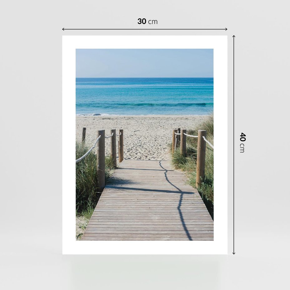 Plakat bez ramy 30x40 - Żywa Natura - plaża, morze