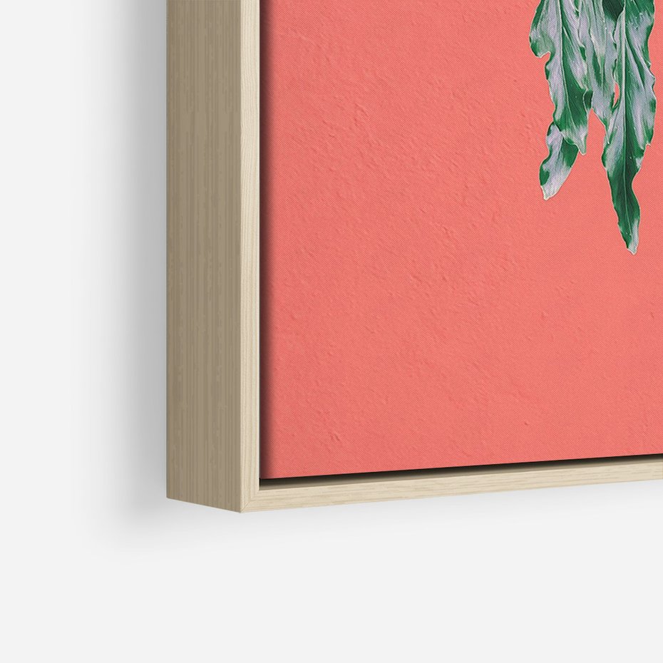 Obraz w ramie 50x70 - Energetyczna Eksplozja Natury - liście, kolor - rama drewno