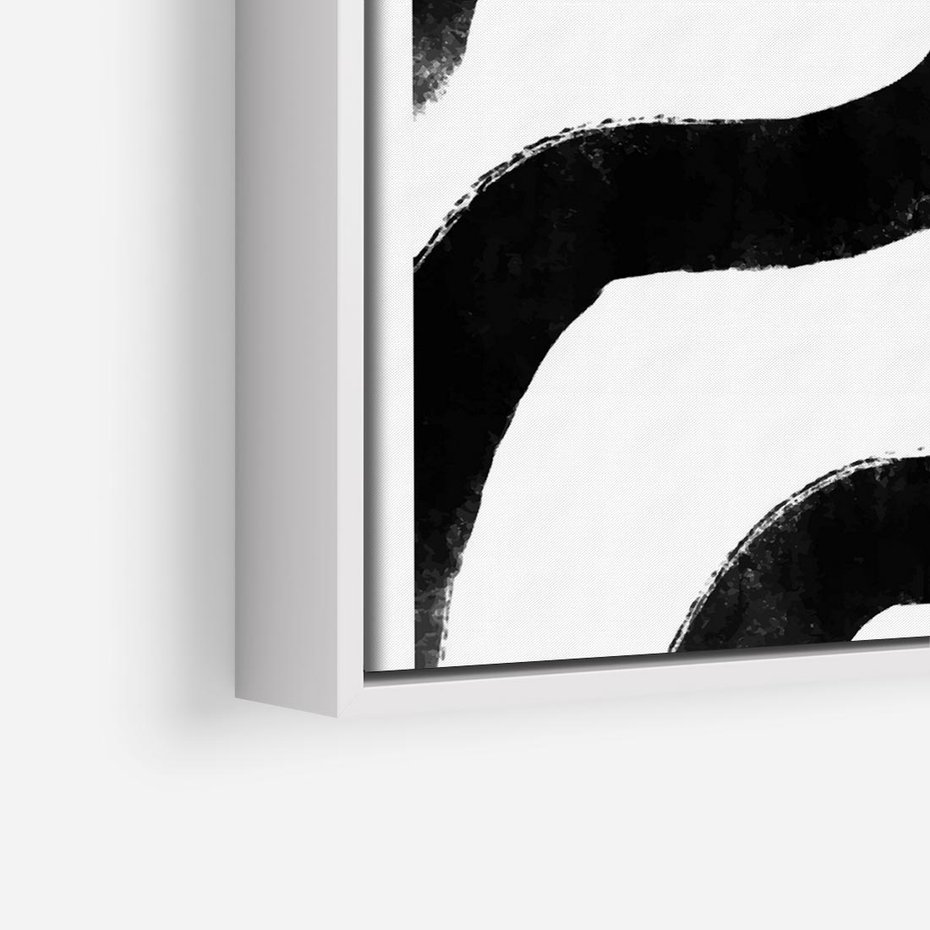 Obraz w ramie 80x80 - Wibracje Plam - abstrakcja, minimalizm - rama biała