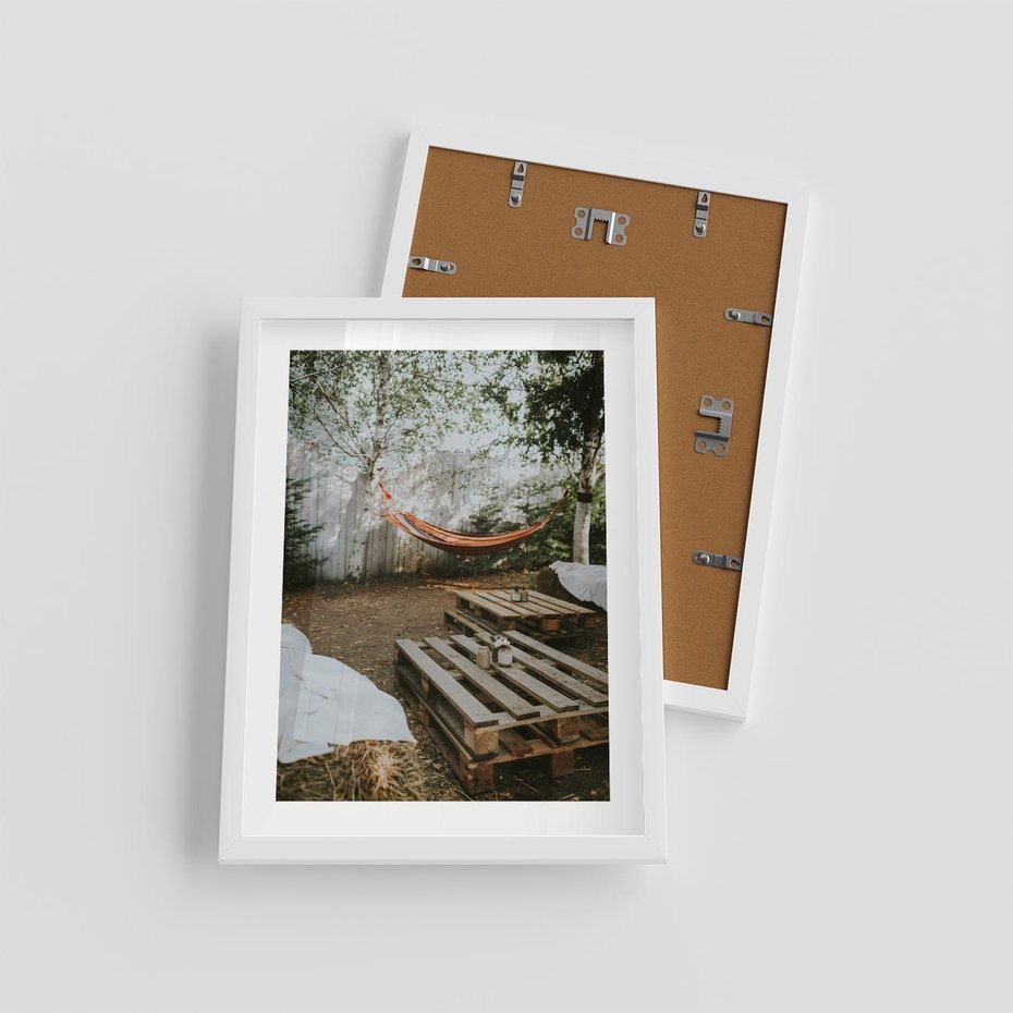 Plakat w ramie 30x40 - Harmonia i Spokój - boho, relaks - rama biała