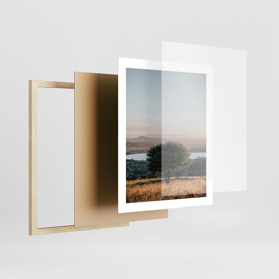 Plakat w ramie 40x50 - Siła Natury - drzewo, pejzaż - rama drewno