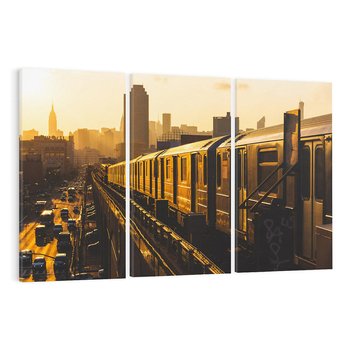 Obraz na płótnie 120x80 - Podróż Podziemna: Pociąg i Metro - pociąg, metro