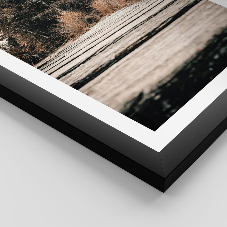 Plakat w ramie 30x40 - Fotografia w Ciepłych Barwach - odcienie brązu, fotografia - rama czarna