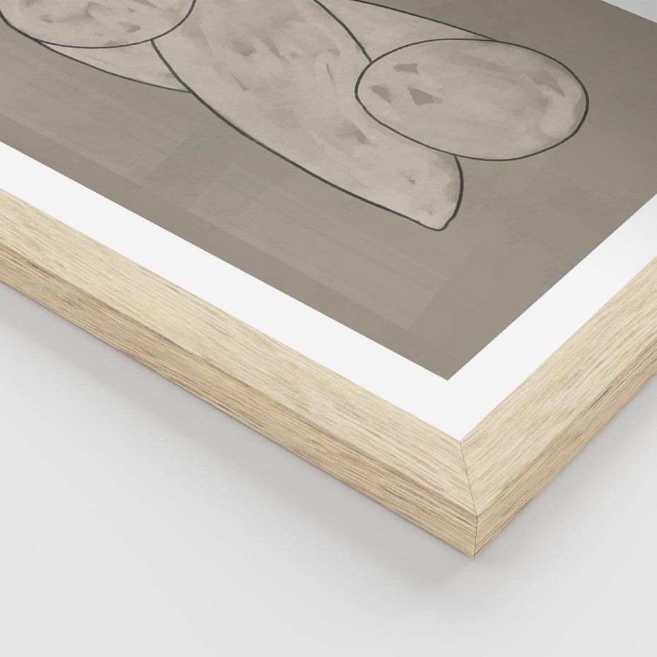 Plakat w ramie 30x40 - Zaklęte Anomalie - nowoczesna geometryczna sztuka, loftowe wnętrze - rama drewno