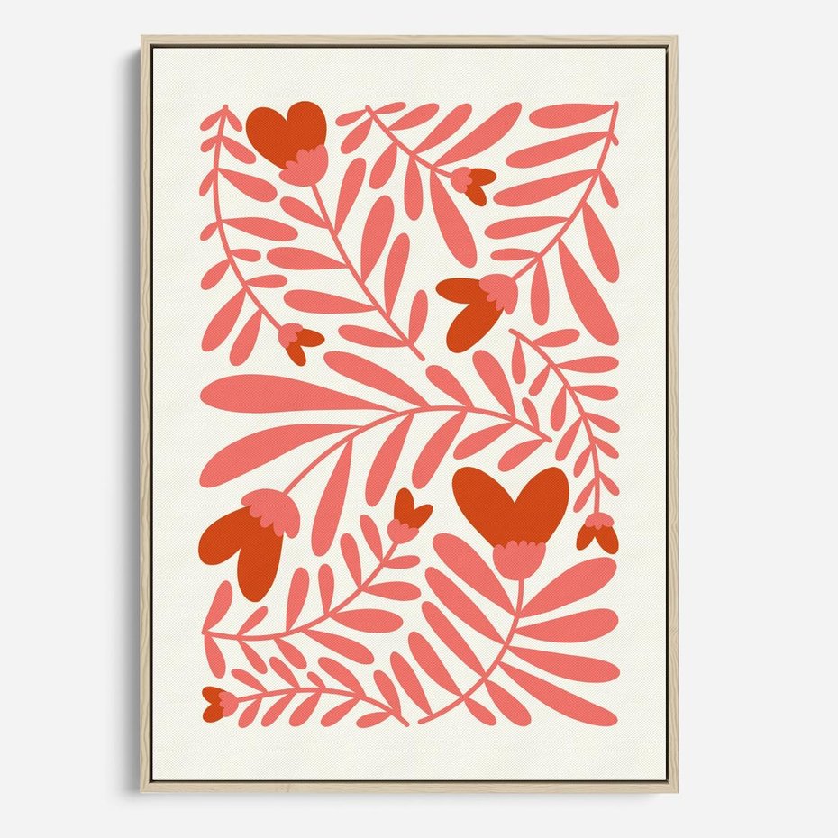 Obraz w ramie 70x100 - Taniec komplementarnych barw - kwiaty, pastelowe kolory - rama drewno