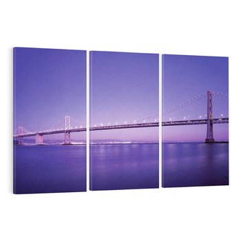 Obraz na płótnie 120x80 - Most nad rzeką w USA - most, rzeka