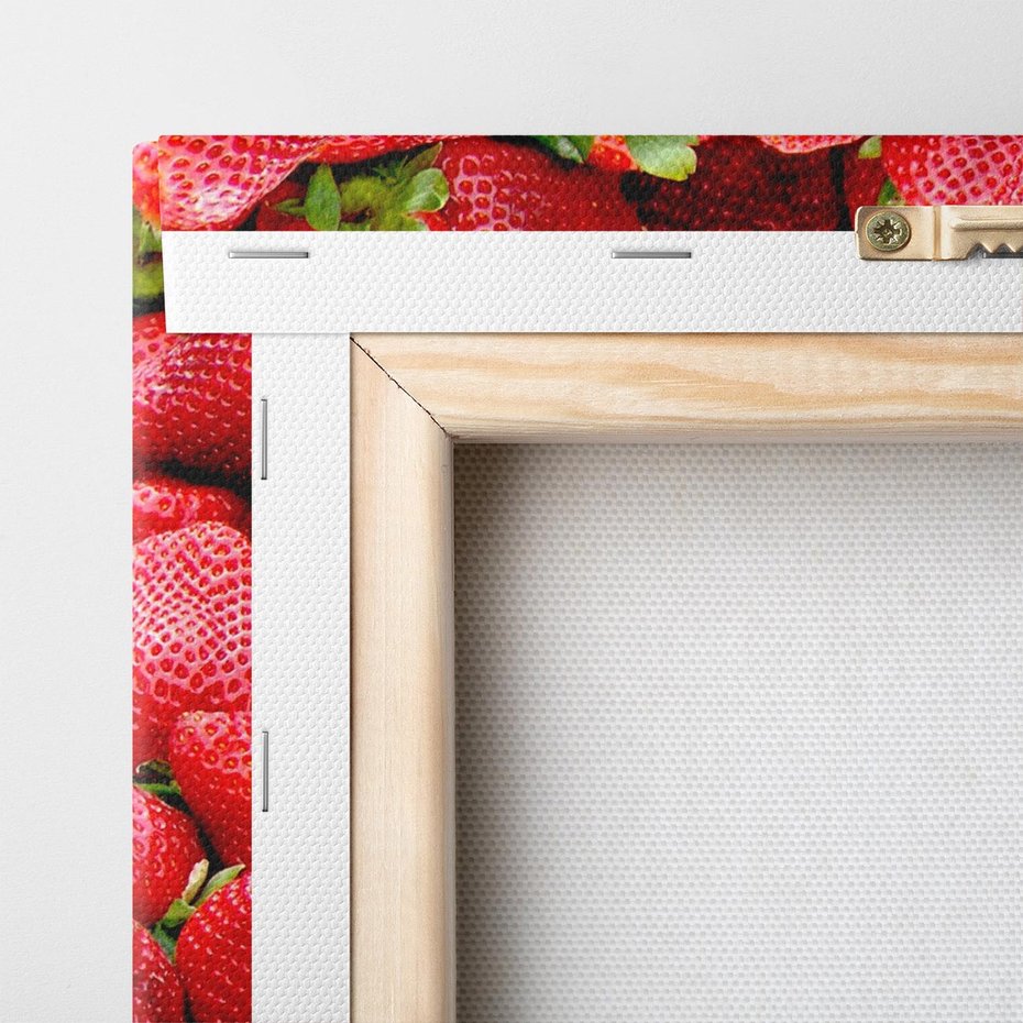 Obraz na płótnie 120x60 - Truskawki Czerwone Kropki Uczuć - truskawki, owoce