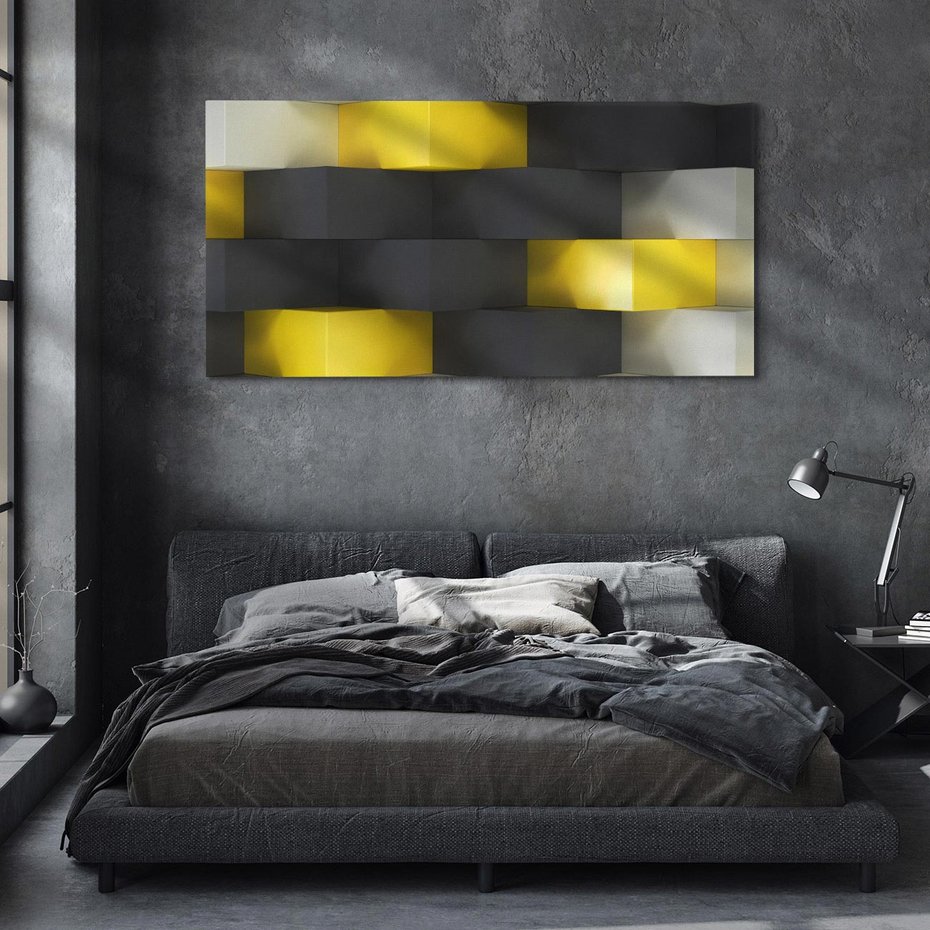 Obraz na płótnie 140x70 - Gry kolorów - abstrakcja, 3d