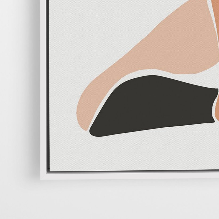 Obraz w ramie 50x70 - Widok Abstrakcyjny - abstrakcyjny obraz, minimalizm - rama biała