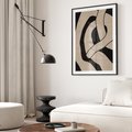 Plakat w ramie 30x40 - Obce Wariacje - abstrakcyjne linie, mroczny plakat - rama czarna