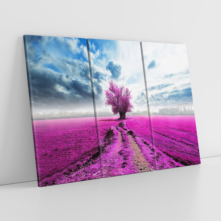 Obraz na płótnie 120x80 - Fioletowa abstrakcja w ruchu - abstrakcja, fiolet