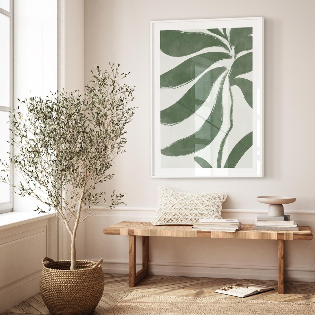Plakat bez ramy 30x40 - Zieleń Wewnętrznego Spokoju - zielony plakat, roślinne inspiracje