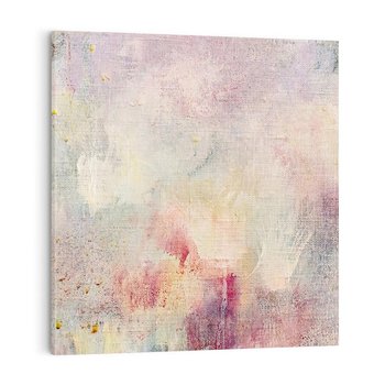 Obraz na płótnie 40x40 - Miękka Melodia Pasteli - olejne płótno, pastelowe kolory