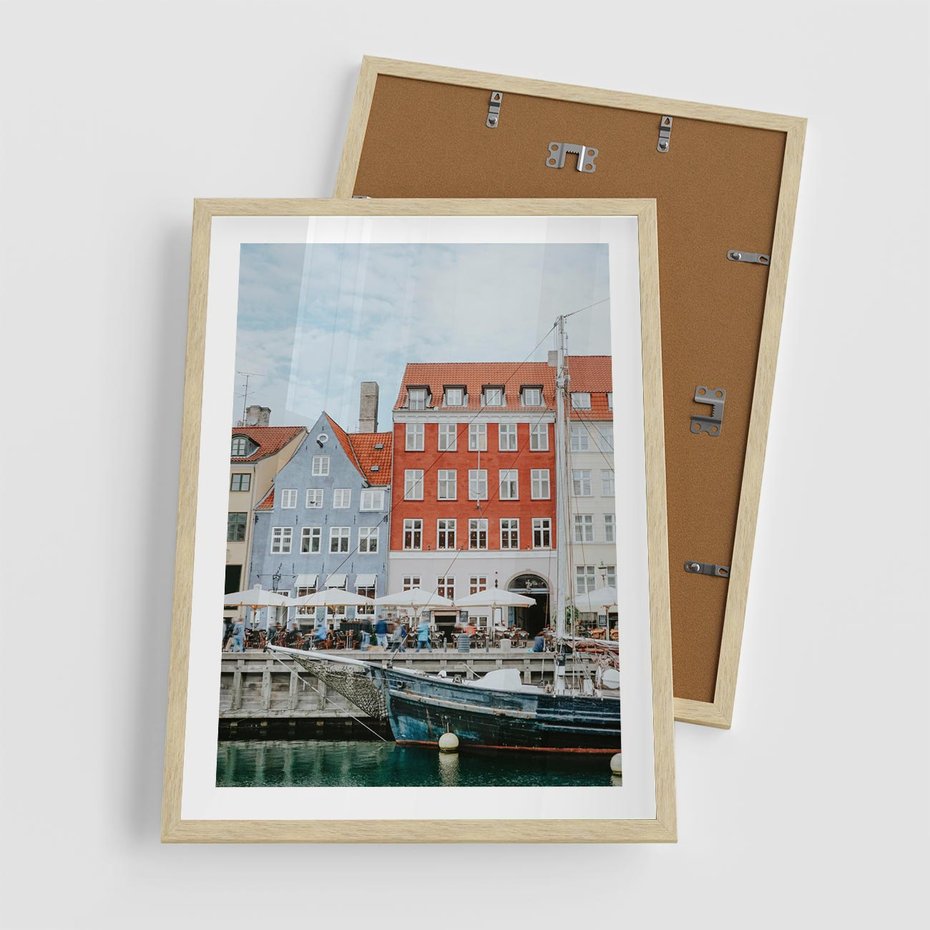 Plakat w ramie 50x70 - Miejska Dynamika - Dania, Kopehaga - rama drewno
