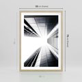 Plakat w ramie 50x70 - Architektura o Prostych Formach - architektura, proste formy - rama drewno