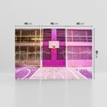 Obraz na płótnie 120x80 - Boisko Koszykówki - Pasja Sportowego Ducha - boisko, koszykówka