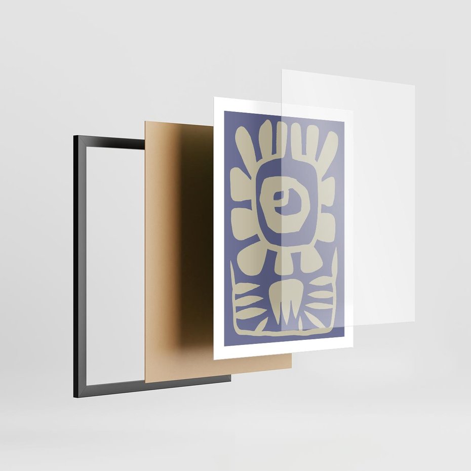 Plakat w ramie 50x70 - Widok Abstrakcyjny - skandynawski styl, plakat - rama czarna