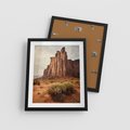 Plakat w ramie 40x50 - Pejzaż pustynnego kanionu - pustynia, kanion - rama czarna