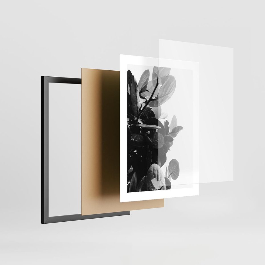 Plakat w ramie 30x40 - Blisko Natury - liście, rośliny tropikalne - rama czarna