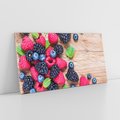 Obraz na płótnie 100x50 - Smak malin i borówek - owoce, leśne
