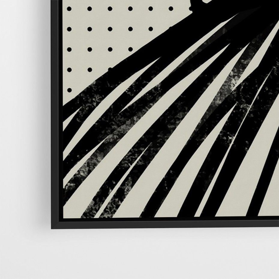 Obraz w ramie 70x100 - Złudne Kontemplacje - abstrakcyjna mroczna kompozycja, nieregularne - rama czarna